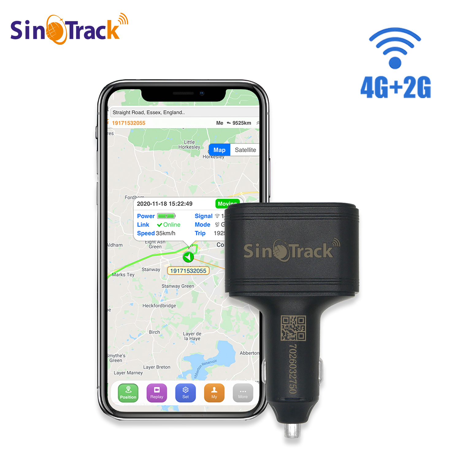 SinoTrack 4G USB 車シガーライター GPS トラッカー ST-909L 自動車電話充電器、無料オンライン追跡アプリ付き