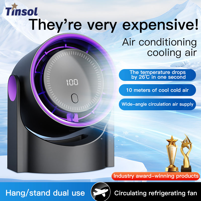TINSOL 多機能電動ファン空気サーキュレーター、ワイヤレスポータブル家庭用サイレント換気扇デスクトップ壁天井ファン、空気クーラー