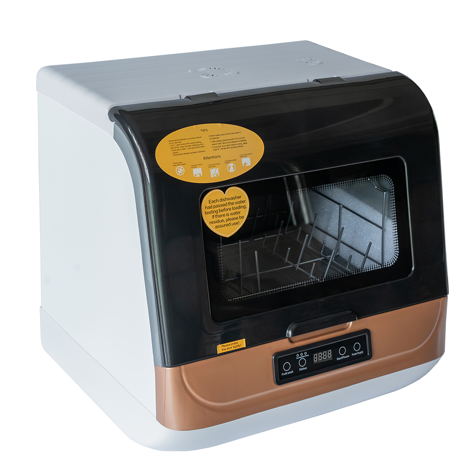 DWS-T05 ポータブル ミニ食器洗い機 カウンタートップ 5L 内蔵水タンク付き アパート RV 用、接続不要、4 プログラム