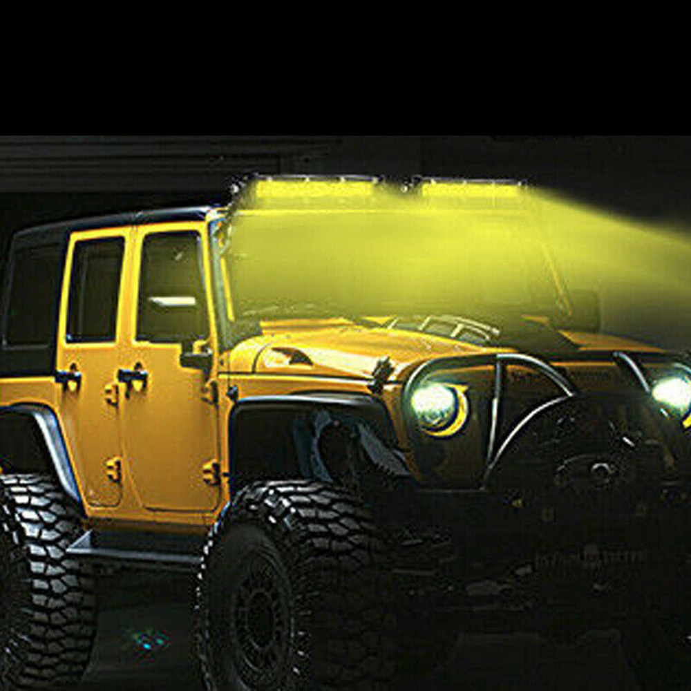 4WD 黄色ワークライト車 DC 9-32V ドライビングランプフォグ高品質 IP68 LED バーオフロードトラック