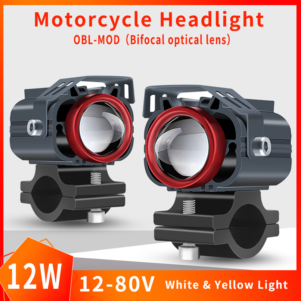 オートバイ用補助ヘッドライト LED 電球追加モトスポットライト長距離外部 Pitbike ドライビングランプフォグランプ
