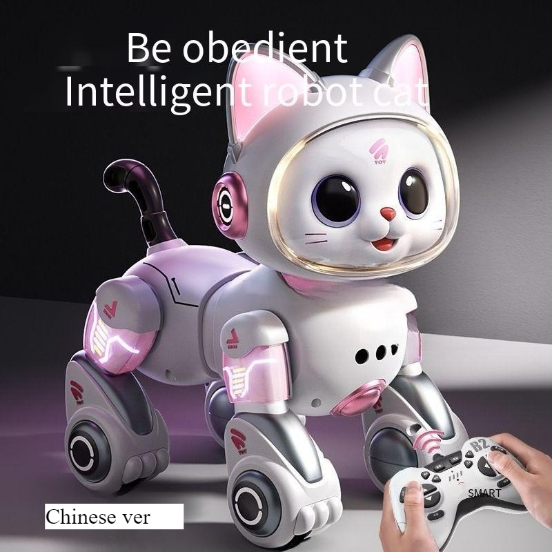 リモコン歩行ロボット猫のおもちゃ、電動ニャー鳴くペットギフト、男の子、女の子、子供の誕生日、クリスマスへ