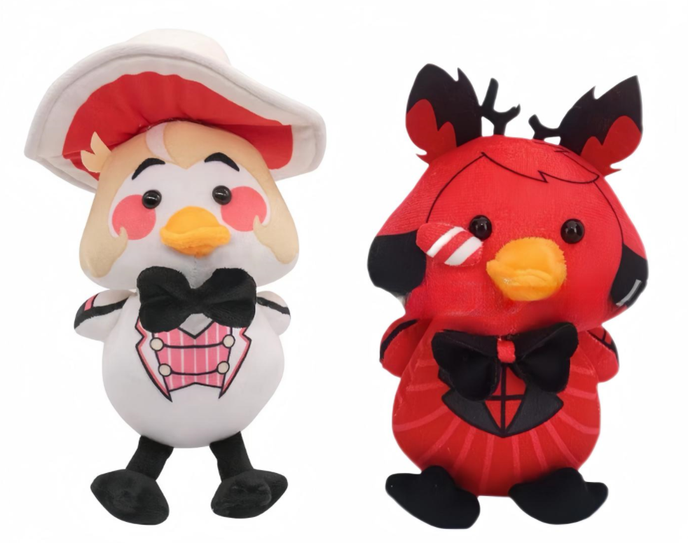 ルシファーアヒル Alastor ぬいぐるみコスプレ Hazzbin ファンタジーホテル ay ぬいぐるみ漫画ソフトぬいぐるみマスコット衣装誕生日ハロウィン Ca