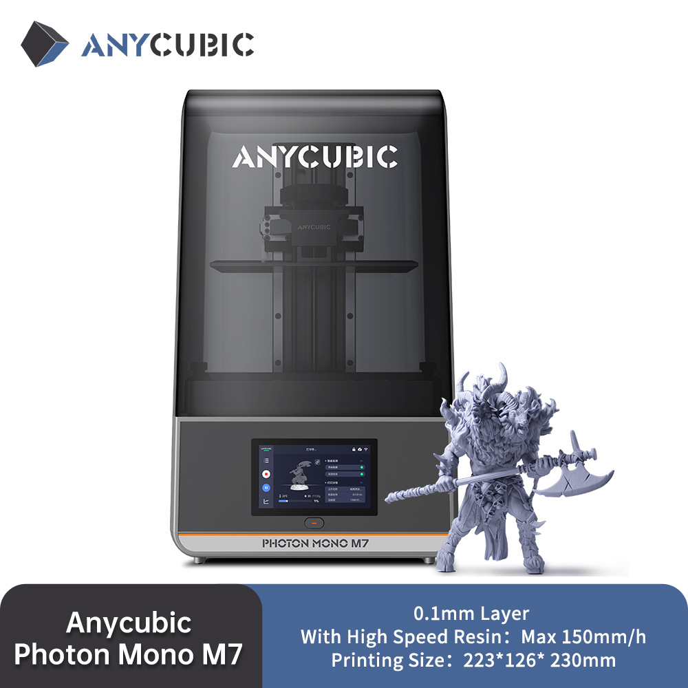 ANYCUBIC Photon Mono M7 AE バージョン Mono MSLA 3D プリンタ高速樹脂光硬化 14K 10 ''LCD 印刷サイズ 223*230*126mm