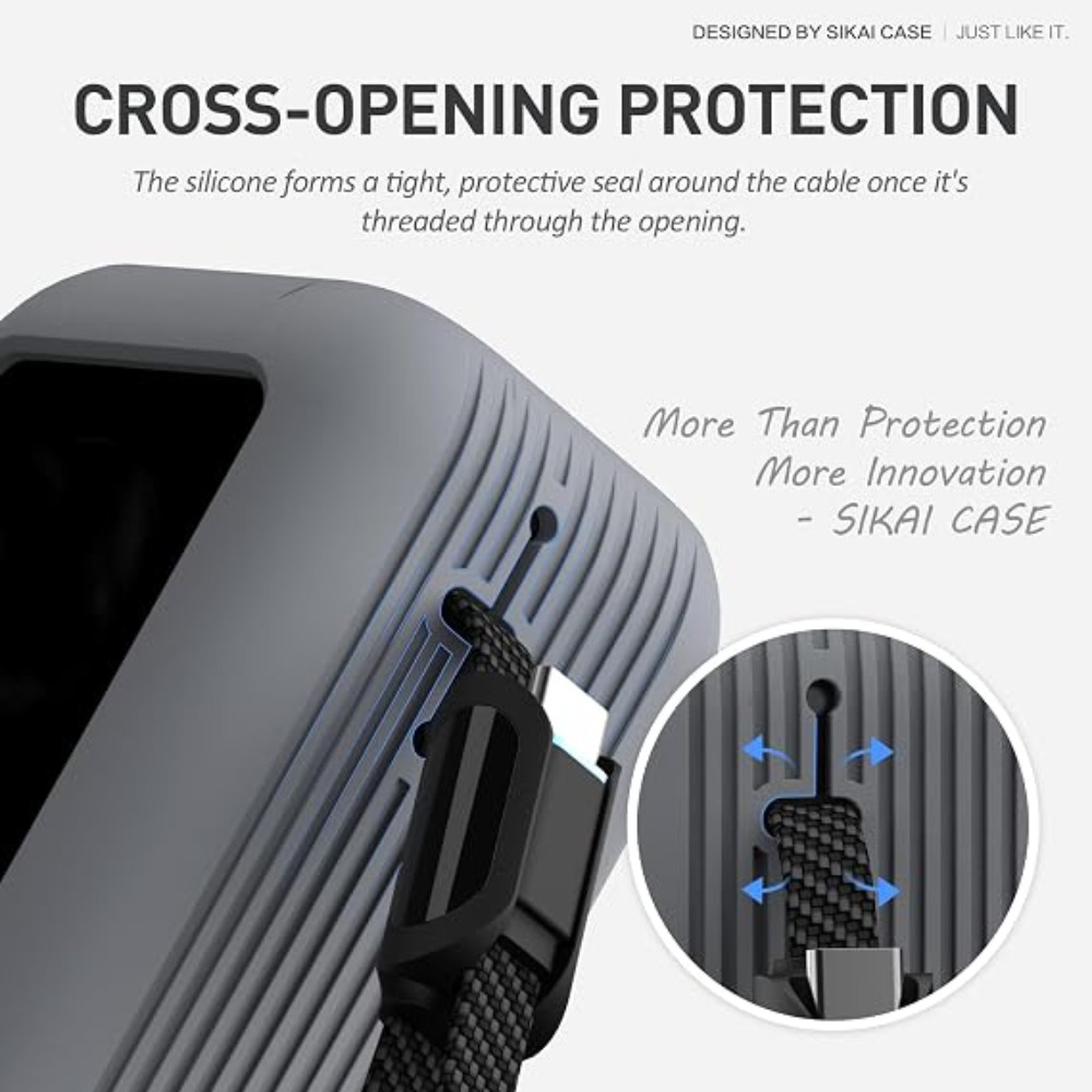 （ケースのみ）Anker Zolo 25000mAh 165W パワーバンク用シリコンパワーバンクケース TF/SIM カード収納スロット付き