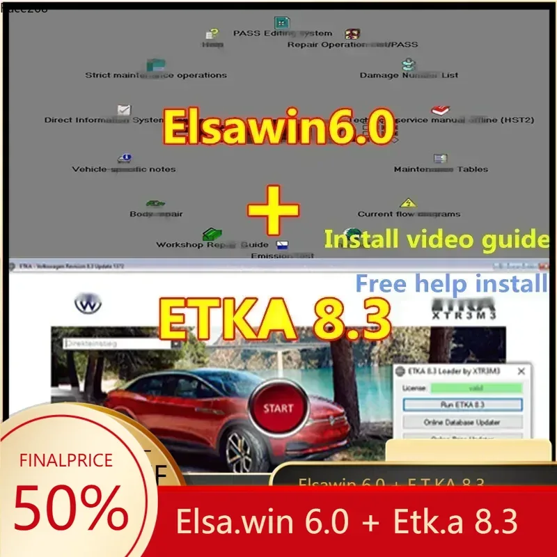 2026 Hot ELSAWIN 6.0 Etka 8.3 Latest Maintenance Software Group Vehicle Electronic Parts Catalog Suitable for V/W AU/DI SE/AT SK