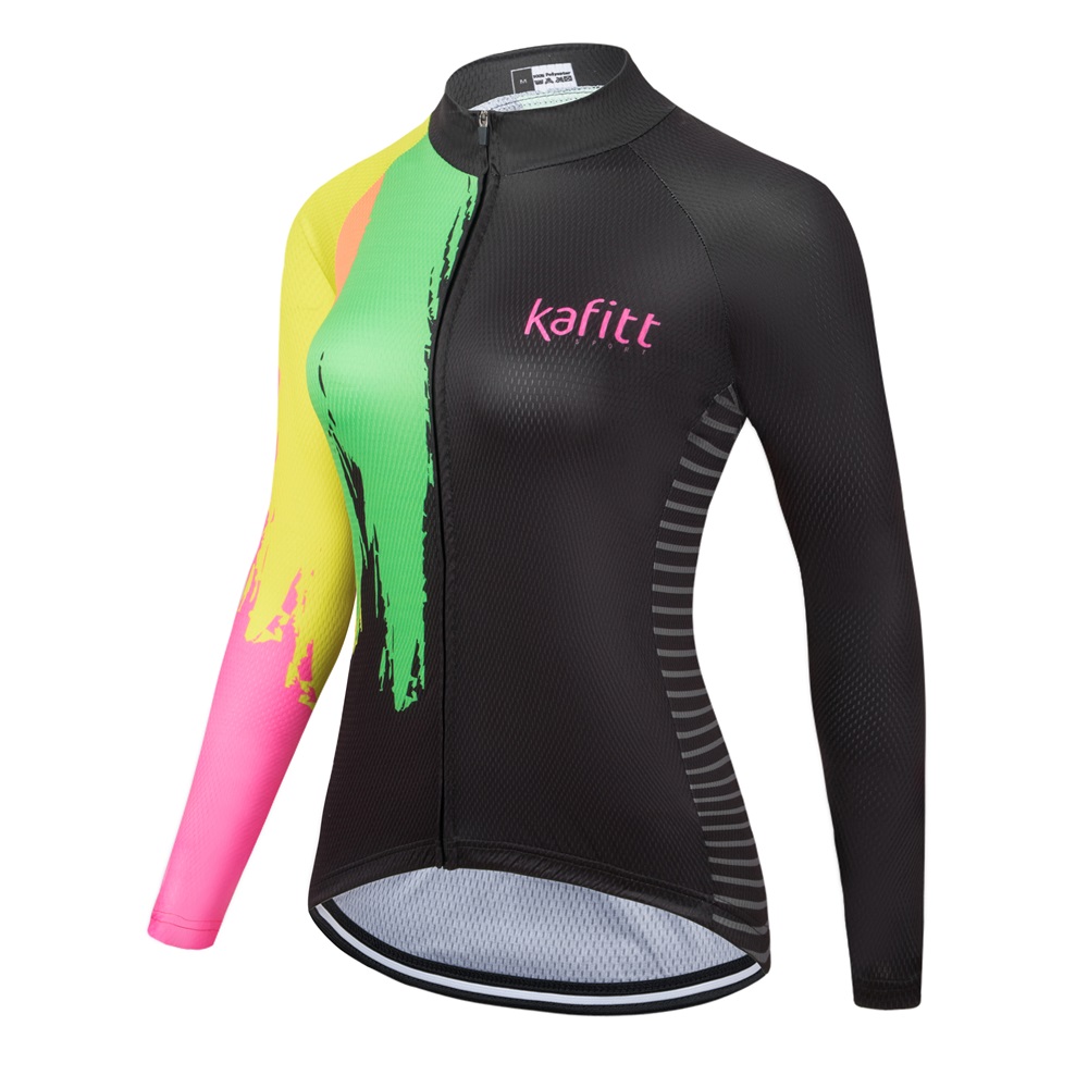 Kafitt 夏フェミニンサイクリング長袖シャツロードバイクブラウス軽量スポーツ乗馬服プロフェッショナルチームジャケット新