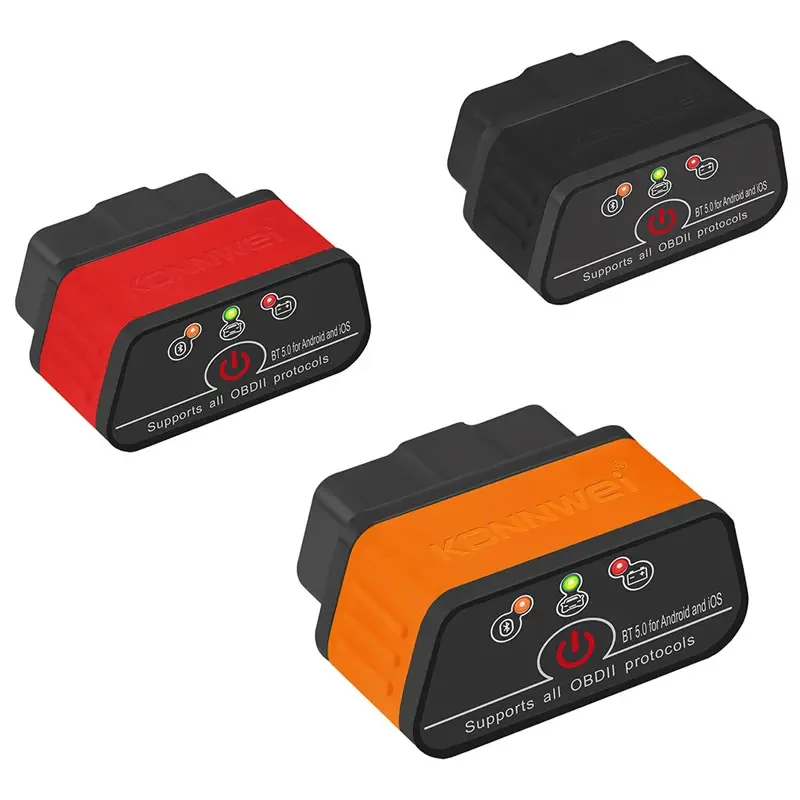 ELM327 V1.5 Bluetooth 5.0 OBD2 スキャナー KONNWEI KW903 車 OBDII コードリーダー診断ツール Android iOS 用