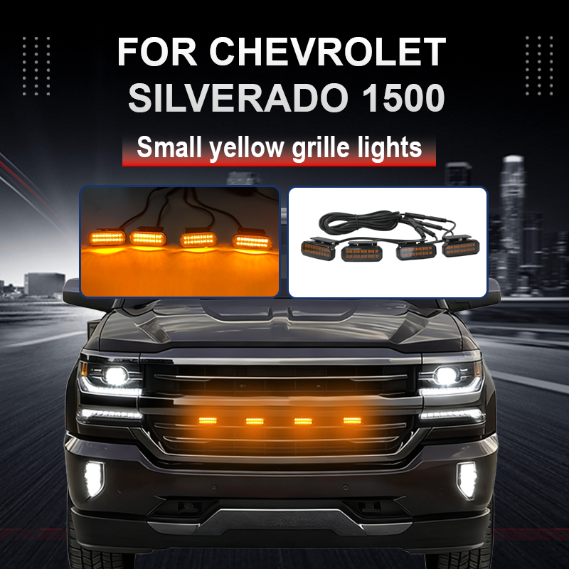 シボレーシルベラド 1500 18 LED フロントグリルライト車デイタイムランニングライトホイール眉毛ランプピックアップオフロード 12V