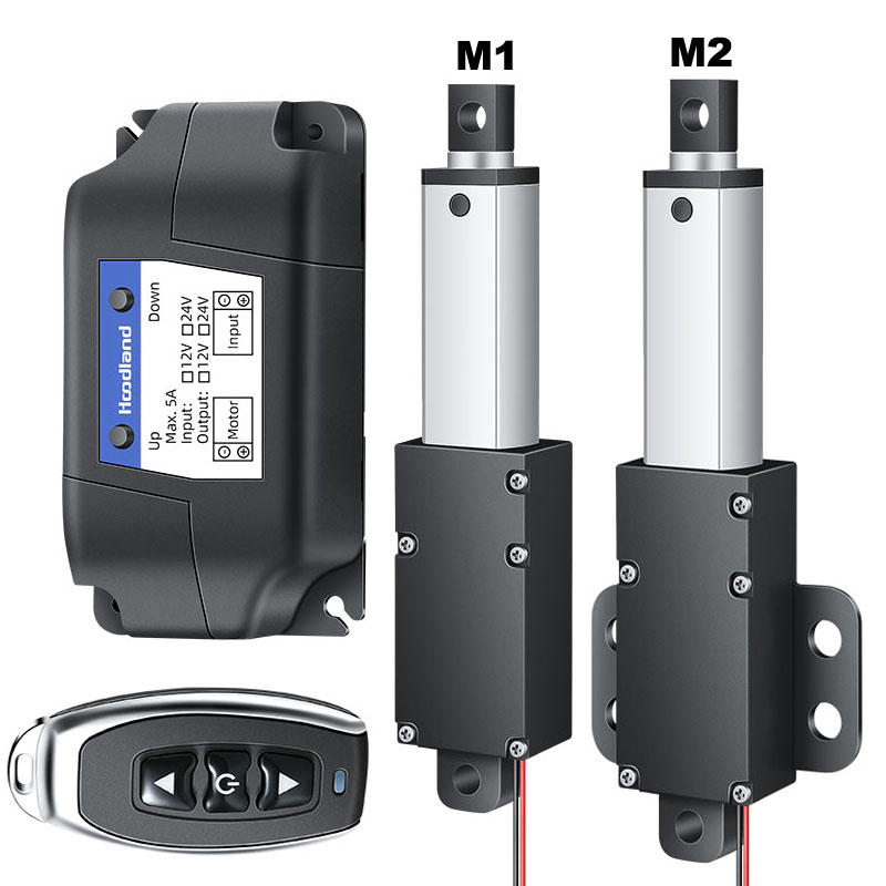 送料無料小型リニアアクチュエータ 12 V/24 V 30 ミリメートルストローク 150 ミリメートル/s ミニ電気モーター Robitcs とワイヤレス制御ブラケット
