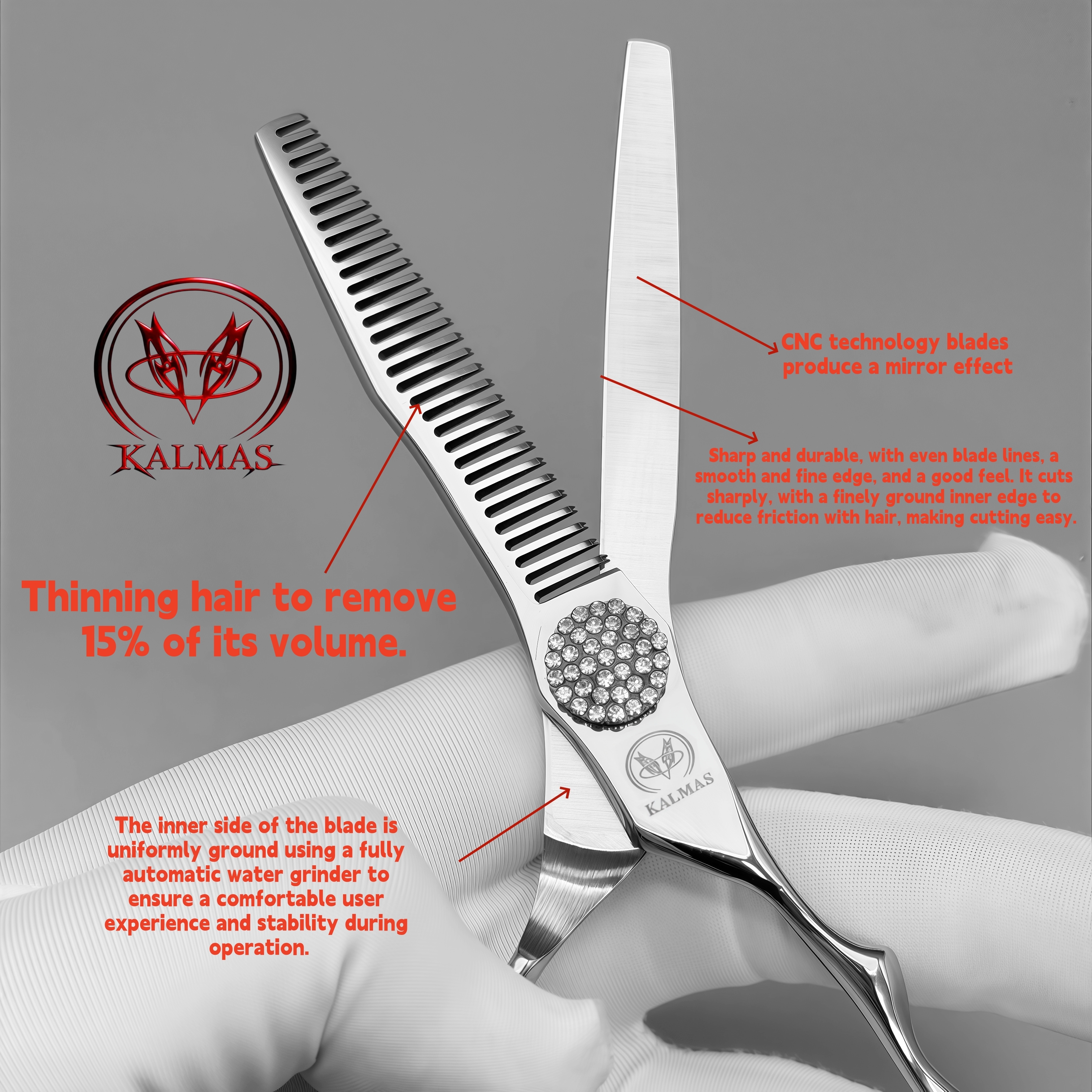Professional hair cutting tool, hair salon, hair cutting ultra-thin scissors 440C-VG10 6.0inch hair scissors tool