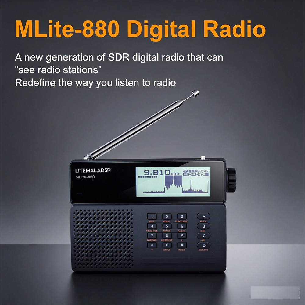 2026 最新マラカイト受信機 MLite-880 LITEMALADSP ラジオ単側波帯デジタルポータブルフルバンドラジオオールデジタル SDR
