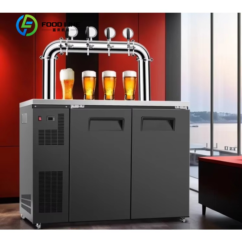 カスタマイズされた商業ステンレス鋼ビール樽クーラーディスペンサー Kegerator バーパブビールハウス新鮮なビール冷却装置