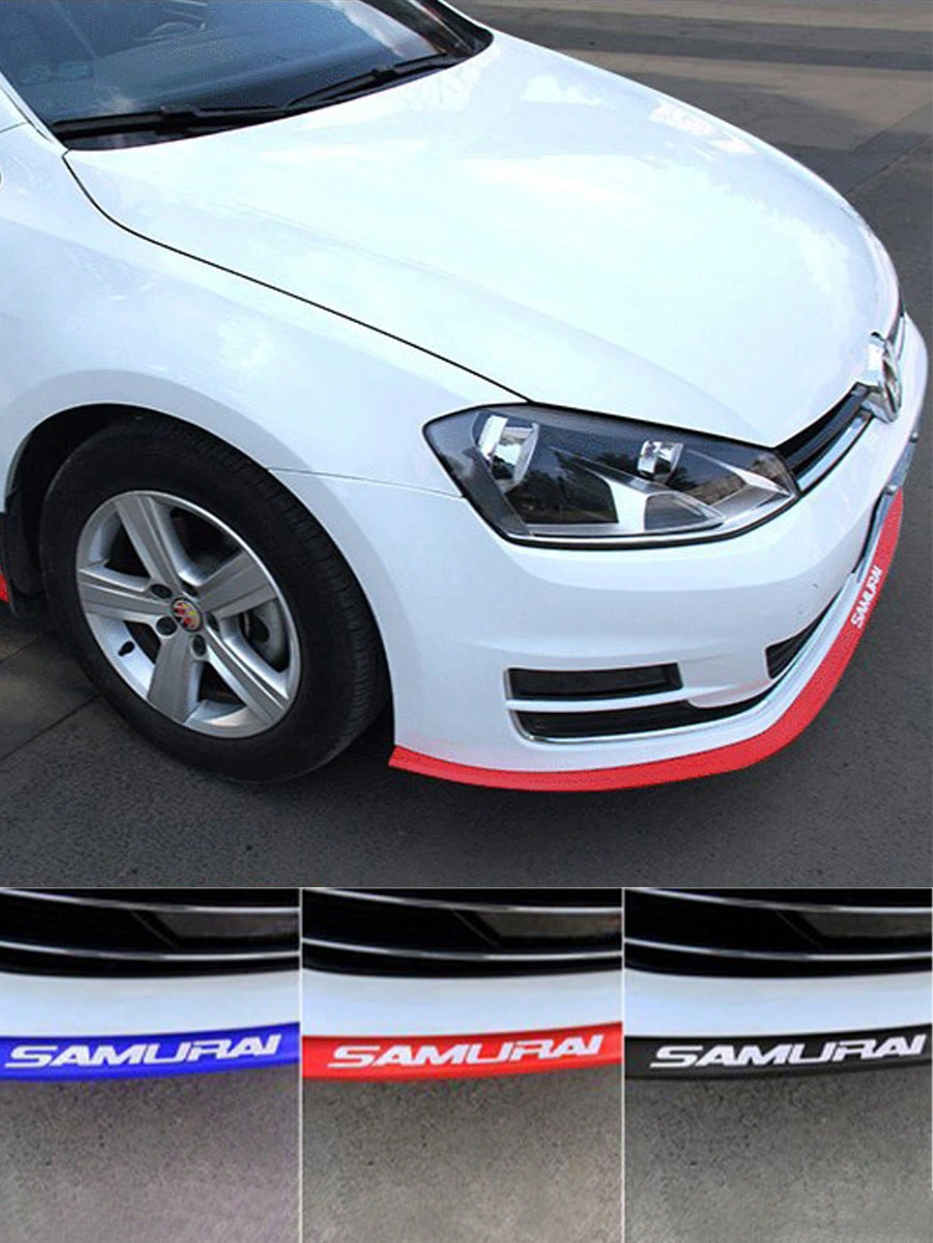 1pc ユニバーサル車フロントリップバンパーストリップ、修正されたバンパーユニバーサル小型サラウンドフロントバンパー、カーアクセサリーフロントリップラバー