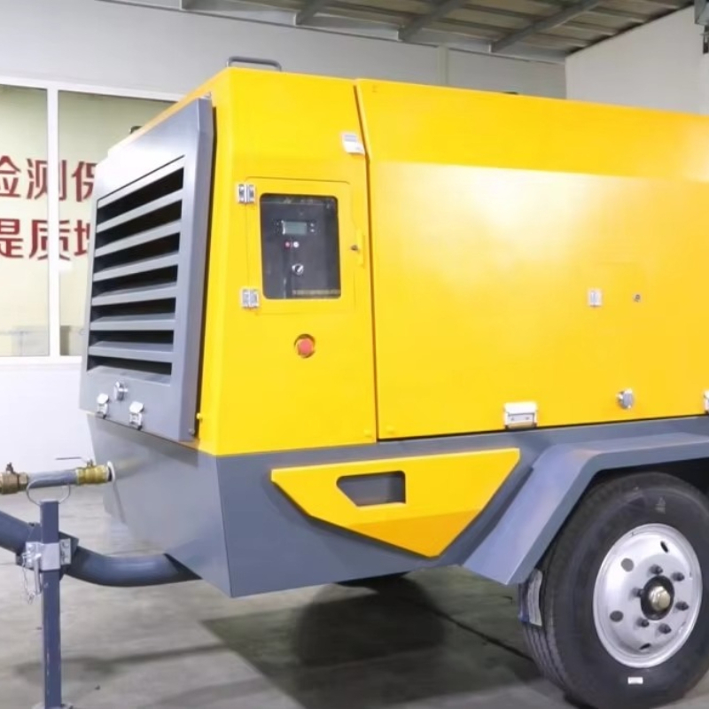 ディーゼルスクリューエアコンプレッサー建設工学および鉱山用ポータブルエアコンプレッサーマシン
