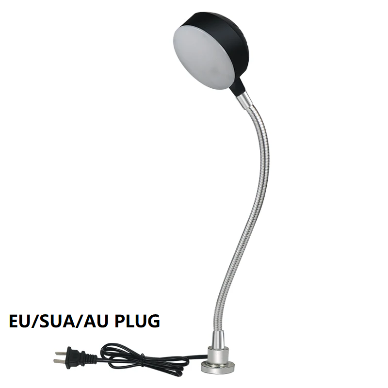 Flexible L40cm gooseneck led Workshop Working Lamp 12W 110-220V  Magnetic Base LED Work Lamp for Workbench Lathe Drill Press