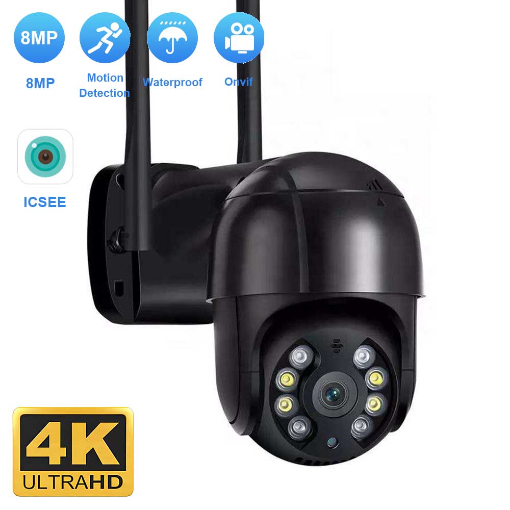 TAITAS 8MP 4K IPカメラ 5MPワイヤレスWIFIカメラ スピードドーム 自動追跡PTZカメラ スマートホーム屋外監視モニター