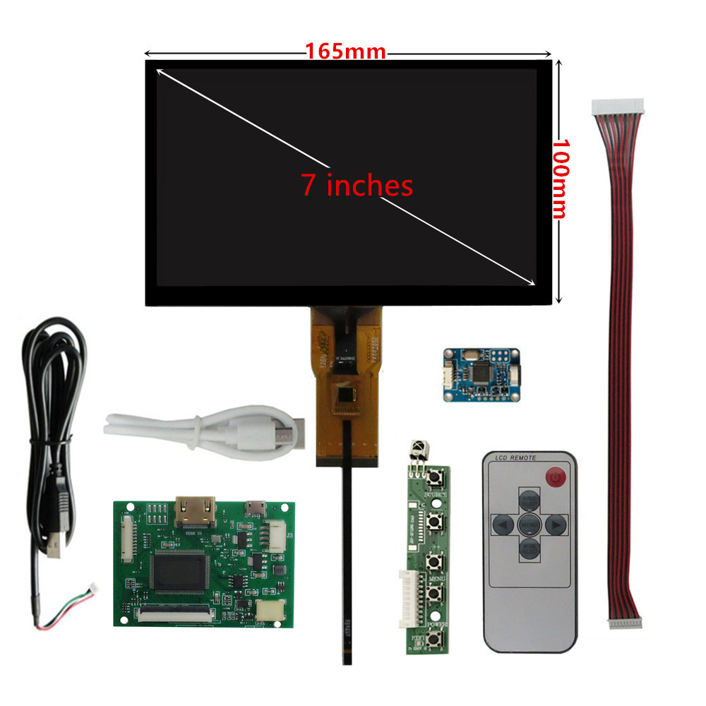 7 インチ 1024*600 スクリーン LCD ディスプレイ HDMI 互換ドライバーボードタッチモニター Raspberry Pi バナナオレンジ Pi PC ミニコンピューター用