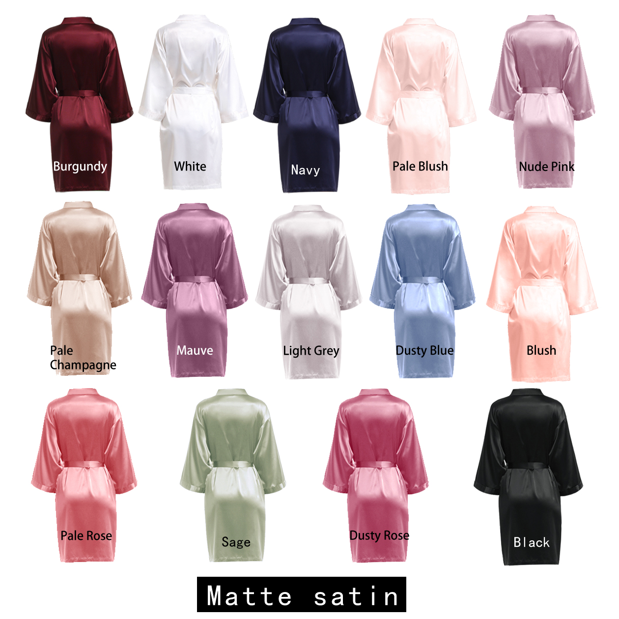 女性マットサテン無地厚手サテンシープウェア A9000D