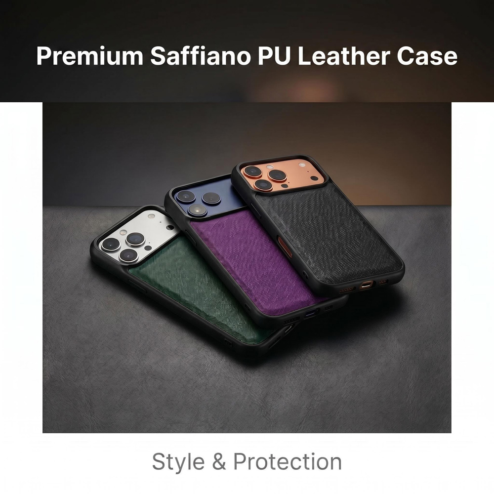 サフィアーノ 3D エンボス加工 Pu レザー電話ケース耐衝撃ファッションプレミアムカラフルなデイリーカバー iPhone 13 14 15 16 17 18 プロマックス