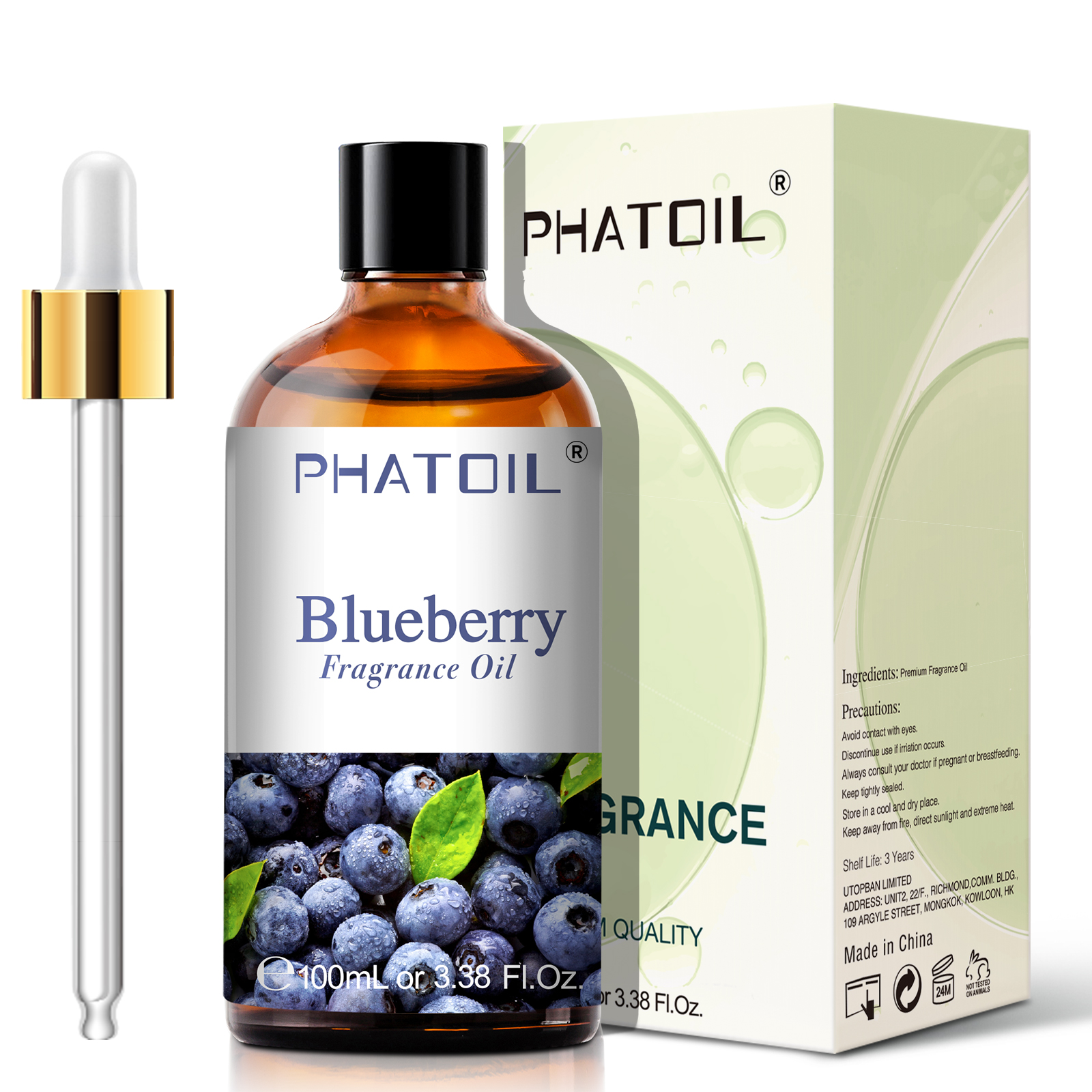 Phatoil 100 ミリリットルブルーベリーフレグランスオイルココナッツバニラグリーンアップルマンゴークランベリーストロベリーグレープグアバチェリーエッセンシャルオイル