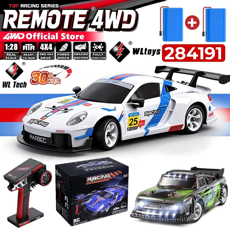 WLtoys 284191 284019-A アップグレードされたジャイロ 1/28 RC ドリフトカー 4WD 高速ラジオコントロールモデル 2.4 グラムドリフトレーシング車両ミニギフト