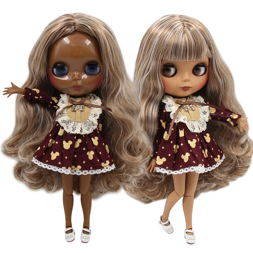 ICY DBS ブライス人形ジョイントボディブラウンミックスブロンドの髪髪 30 センチメートル 1/6 bjd おもちゃ女の子ギフト