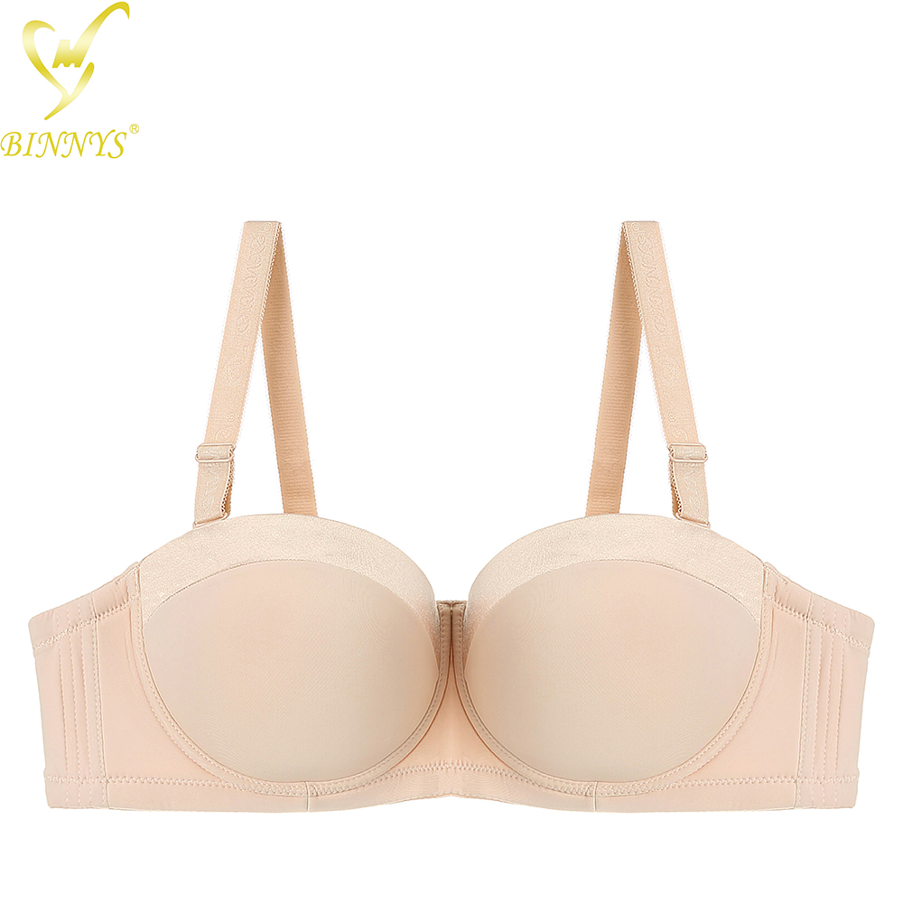 BINNYS D カップ女性のブラジャー 38d ストラップレス女性ランジェリープラスサイズのセクシーなビッグカップ女性大きいサイズの下着