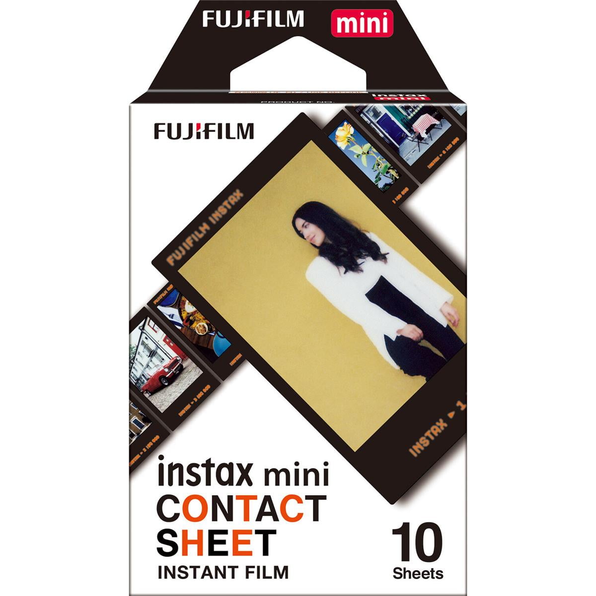 Instax Mini コンタクトシート インスタントフィルム、10 露出シングルパックワイドフレーム写真用紙、Fujifilm Instax Mini 11 12 9 8 7 SP-1 SP-2 ミニリンクプリンターと互換性あり、高コントラストシャープクリアピクチャー