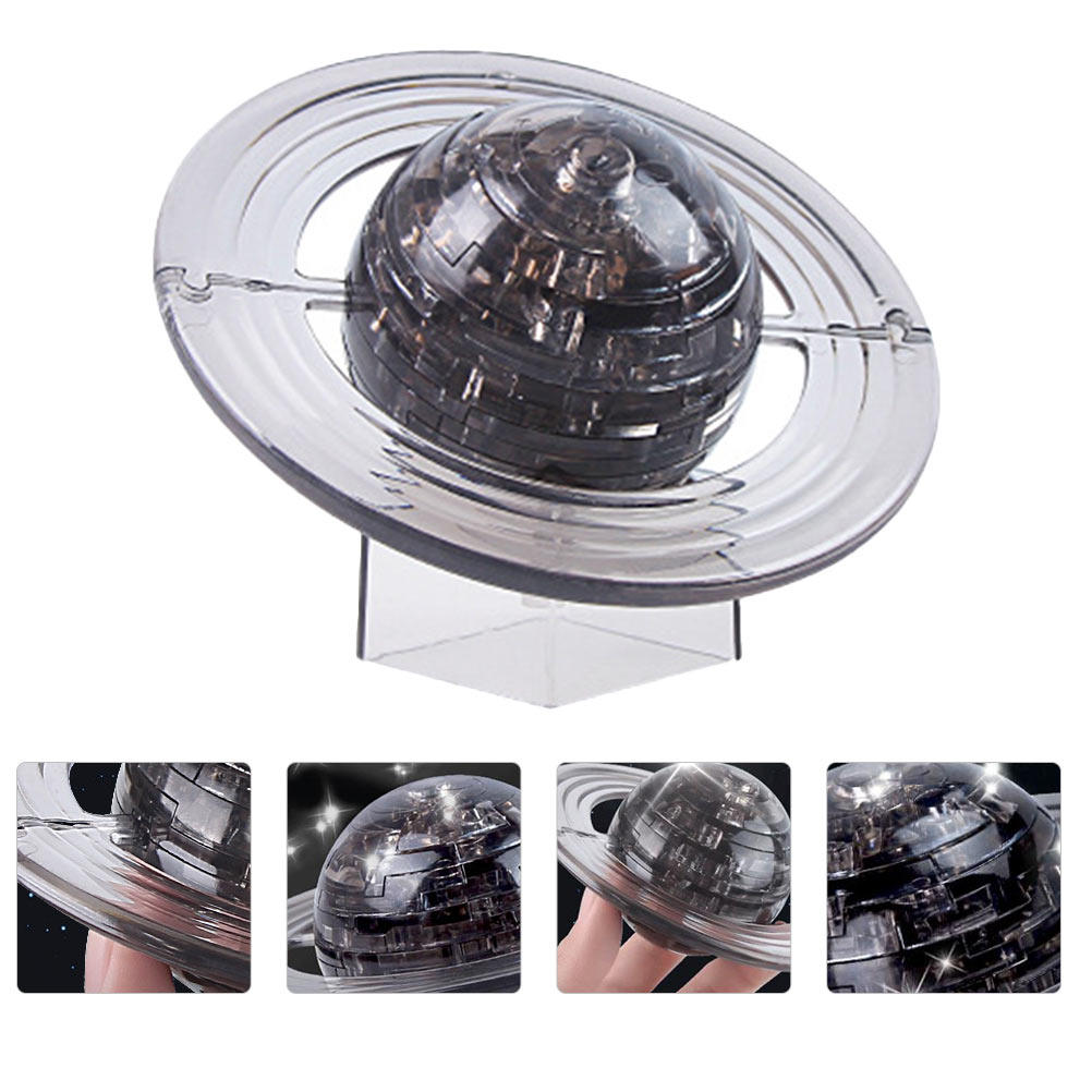 1 セット土星パズル 3D クリスタル DIY 教育早期学習コーディネート子供の誕生日ギフト土星パズルおもちゃ