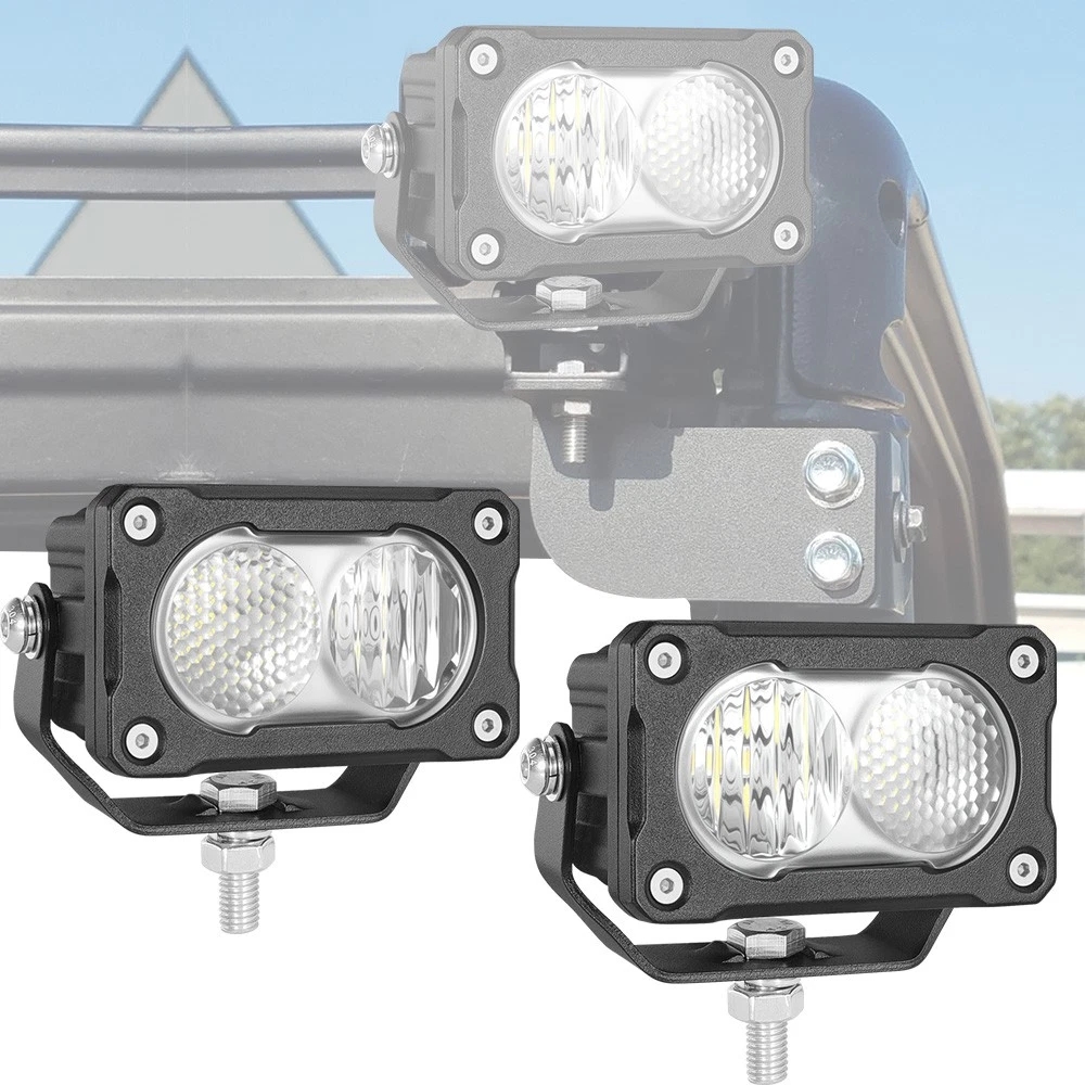 ペア 3 インチ 4000LM ミニ LED ワークライト長方形車黄白 12V 24V オフロードフォグランプ Lada トラック 4X4 4WD 車のアクセサリー