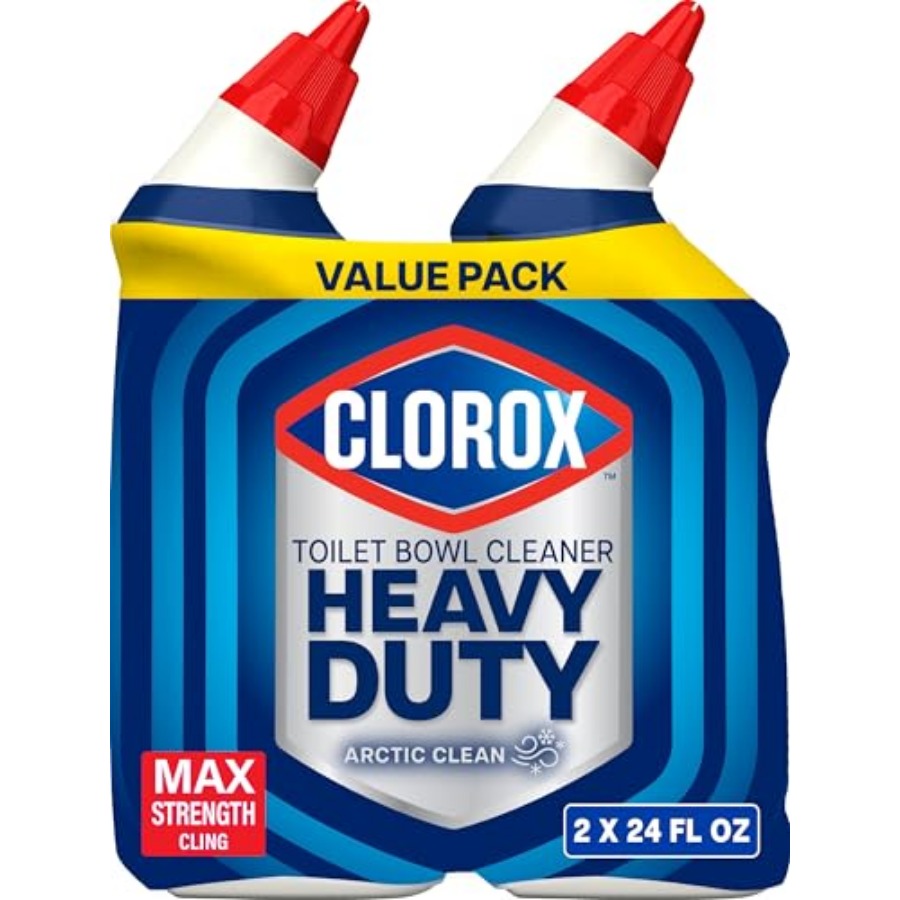 Clorox 便器クリーナー 高耐久汚れとリングリムーバー、アークティッククリーン、24 液量オンス、2 個パック