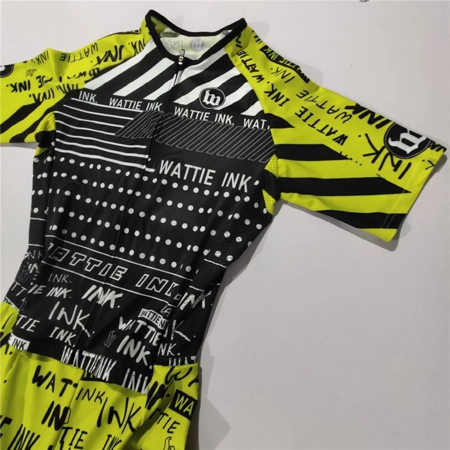 Wattie インクプロフェッショナルトライアスロンジャンプスーツスーツホット販売カスタムデザイントライ服昇華通気性半袖スーツ