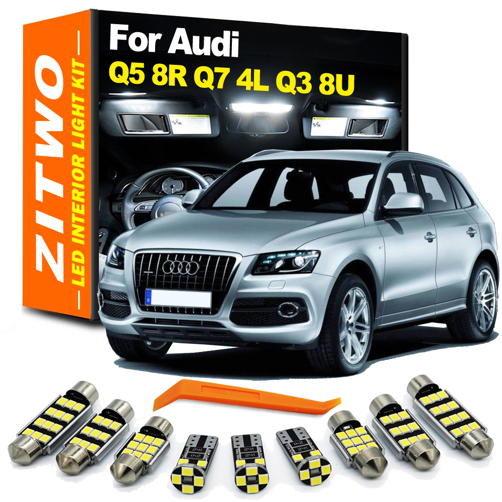 ZITWO Canbus LED インテリアドーム読書灯トランクランプキットアウディ Q3 8U Q5 8R SQ5 Q7 4L 2008 2010 2011 2012 2013 2014 2015