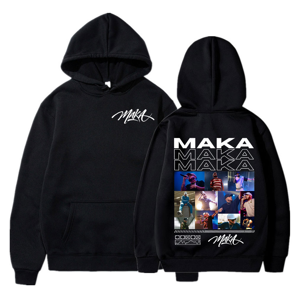 ラッパーマカグラフィックパーカー男性女性服ファッションヒップホップトレーナーカジュアル特大長袖プルオーバーパーカーストリート