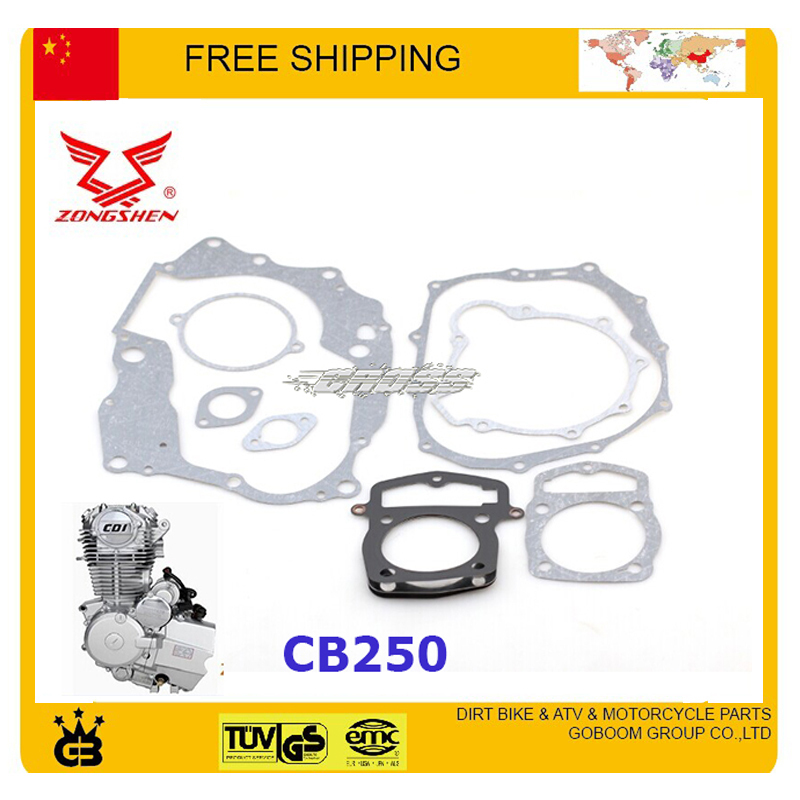 LC170MM ZS169MM zongshen 250cc CB250 空冷フルセットエンジンガスケット loncin シリンダーヘッドガスケットダートバイク atv クワッド lx166fmm