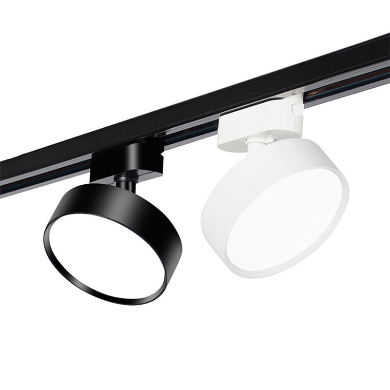 360 ° 調整可能なラウンド LED トラックライト調光可能な家庭用照明システム 15 ワット 18 ワット 20 ワット 24 ワット 30 ワット 36 ワットアルミ可動穂軸 LED トラックライト