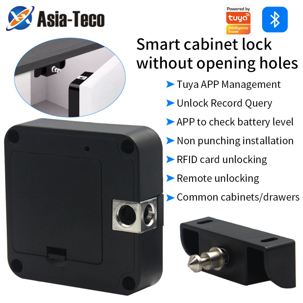 サポート Tuya アプリ Bluetooth キャビネット引き出し目に見えない電子ロック 13.56 メートル RF カードスマート引き出しロックキーレス