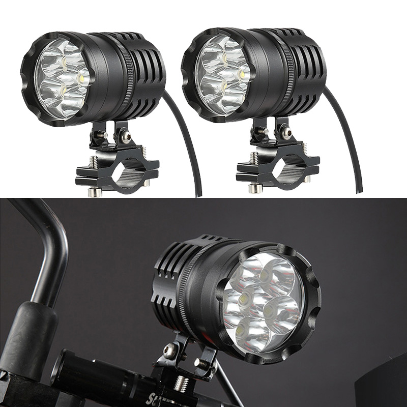 最新 2 個 80 ワット 6000LM 6500 K T6 LED オートバイボートスポット駆動ヘッドライトバイクフォグヘッドライトランプスイッチ付き