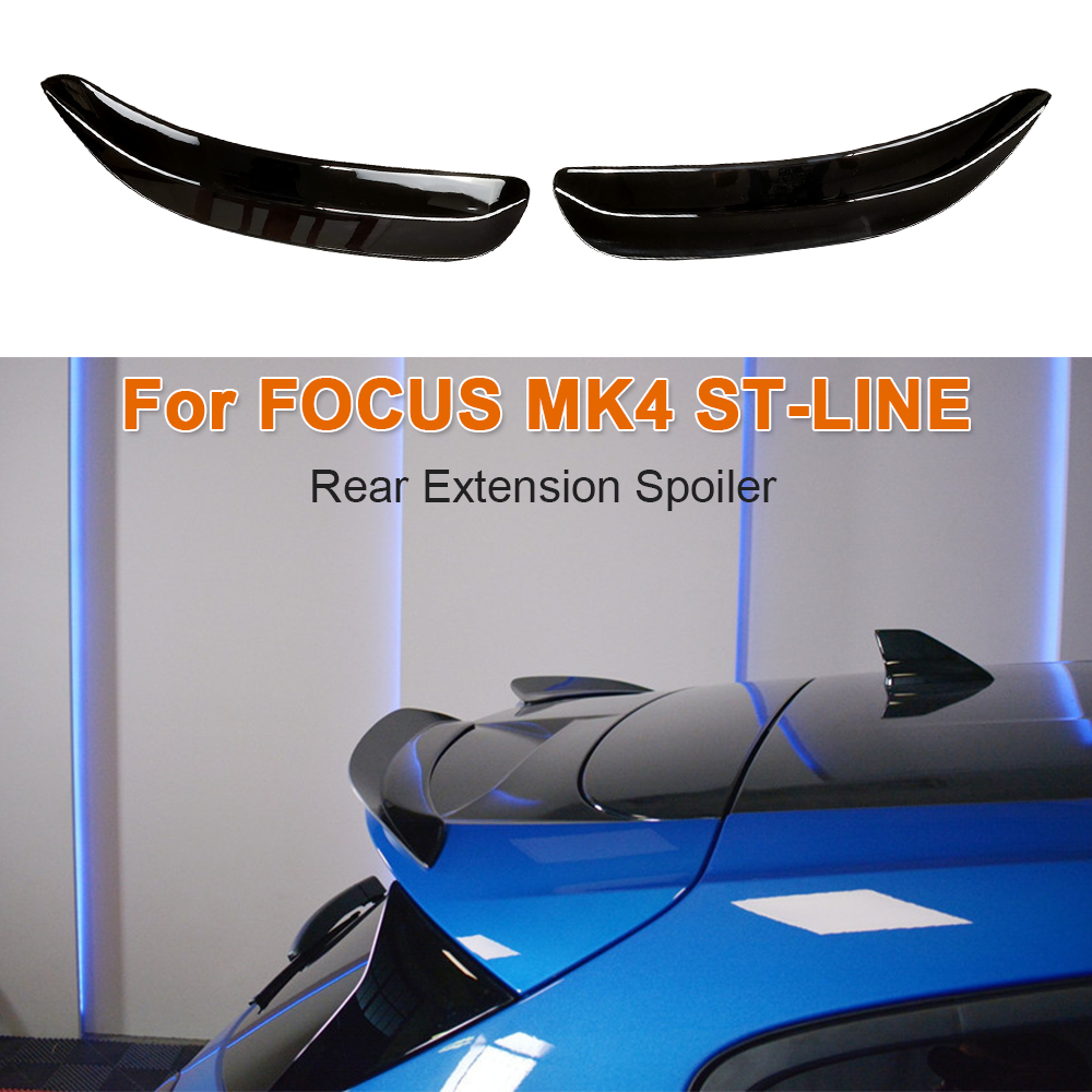 フォードフォーカス ST-Line MK4 2019-2021 ハッチバックリアエクステンションスポイラー ABS カーボンファイバールーフ小型尾翼カーアクセサリーのみ