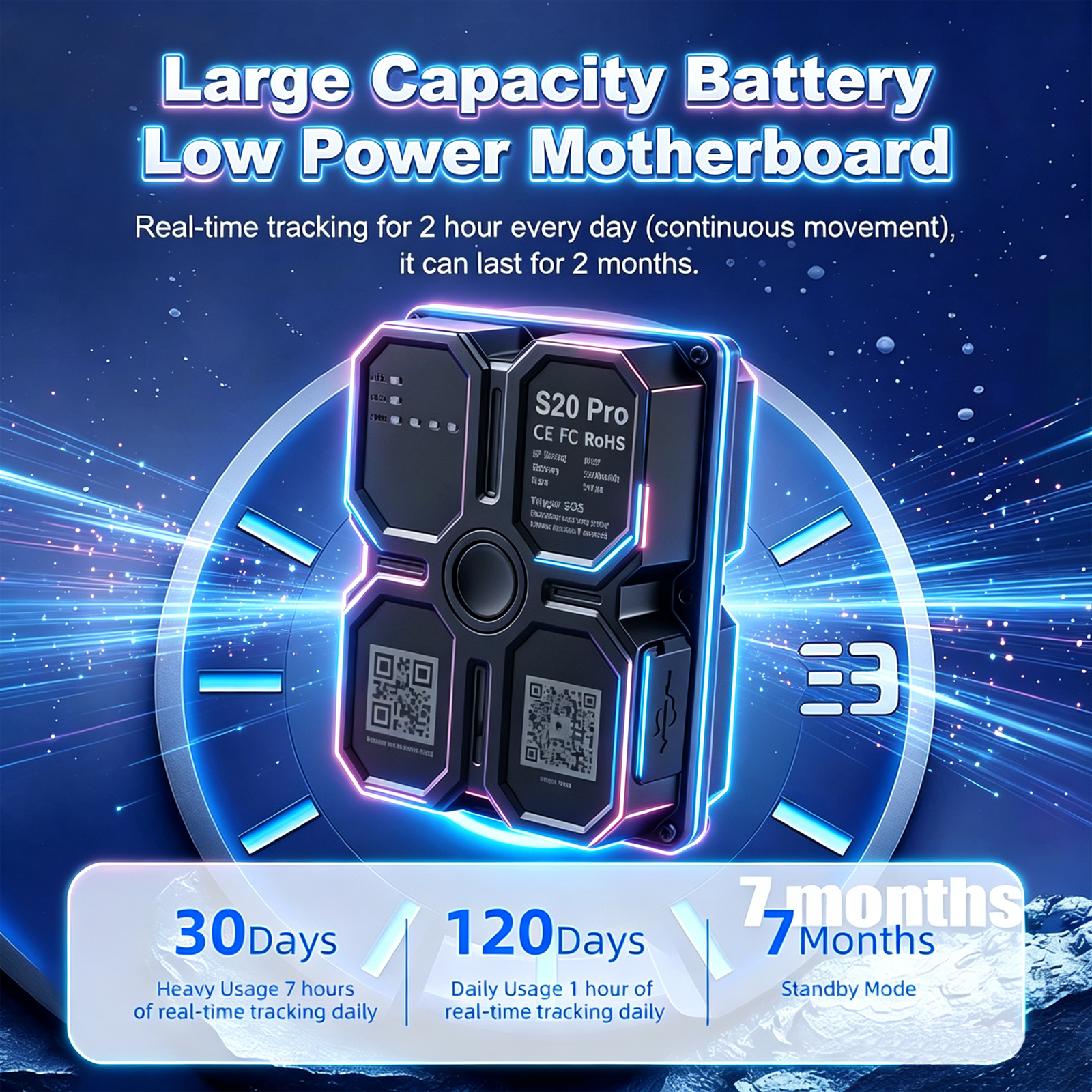 4G GPS トラッカー車 4G LTE 車トラッカーマグネット 7500mAh 車両 GPS トラッカー 4G GPS ロケーター防水