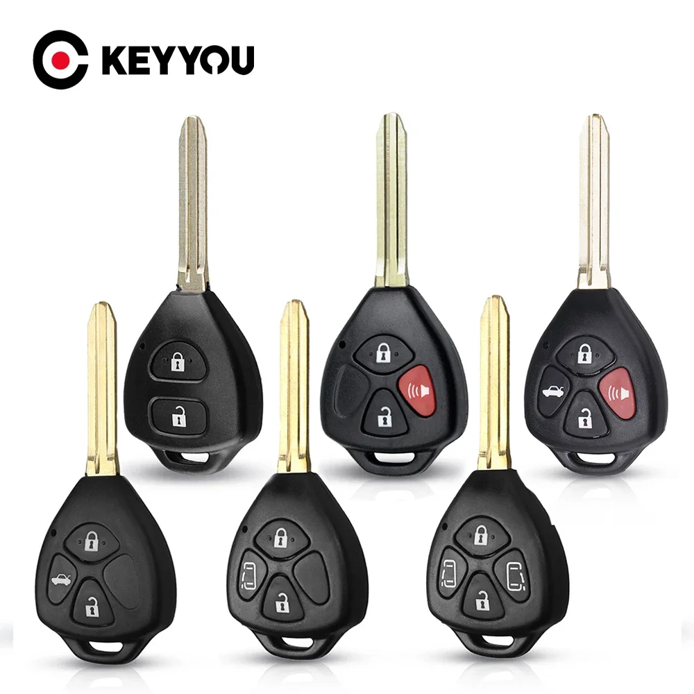 KEYYOU 10 個リモート車のキーシェルケースカバー Fob 交換トヨタカムリアバロンカローラマトリックス RAV4 ヴェンザヤリス 2/3/4BNT