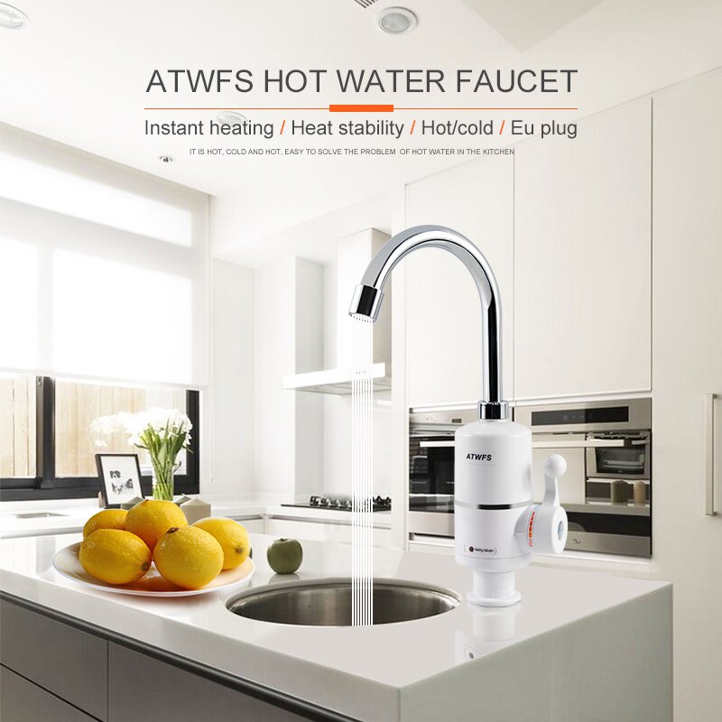 ATWFS タンクレス電気最新給湯器キッチン瞬間温水タップヒーター水栓瞬間ヒーター 3000 ワット