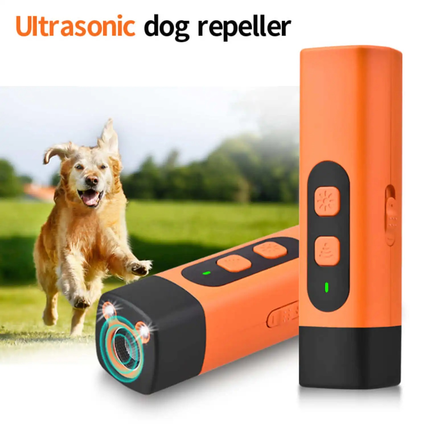 超音波犬の無駄吠え抑止充電式 LED 懐中電灯ペットのトレーニング犬の無駄吠え防止装置制御トレーナー
