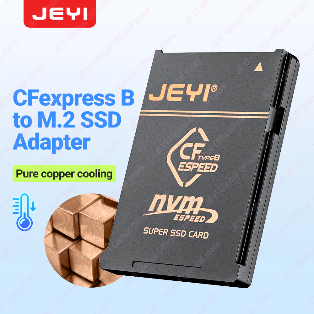 JEYI 2230 M.2 NVMe SSD - CFE Type-B 純銅アダプター、拡張メモリ CFexpress カード NIKON Z6/Z7/Z8/Z9/D6、CANO​​N R3/R5C 用