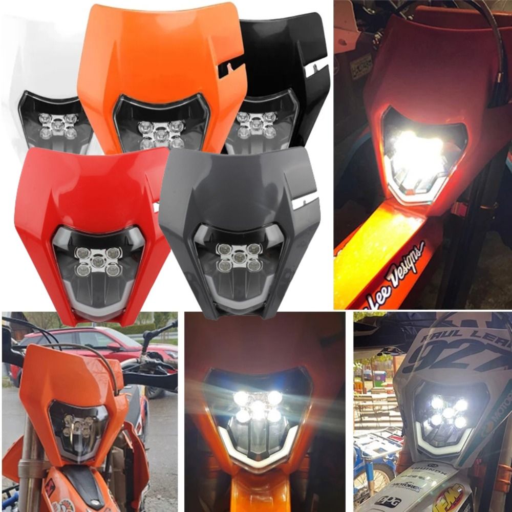 12 V/5A オートバイのヘッドライトプレート KTM ユニバーサルモトクロスヘッドランプ耐衝撃性耐久性のあるモトクロスエンデューロマスク屋外