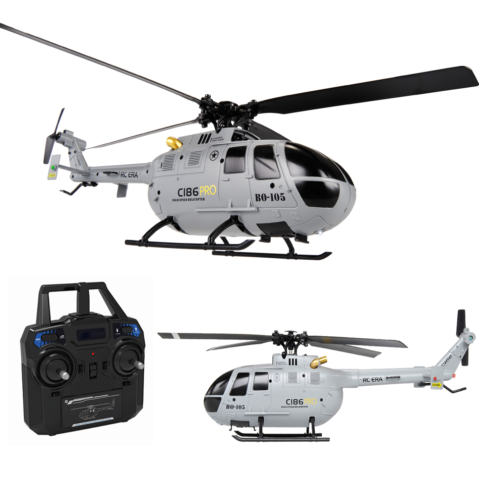 C186 プロ B105 2.4 グラム RTF RC ヘリコプター 4 プロペラ 6 軸電子ジャイロスコープ安定化リモコン趣味のおもちゃ