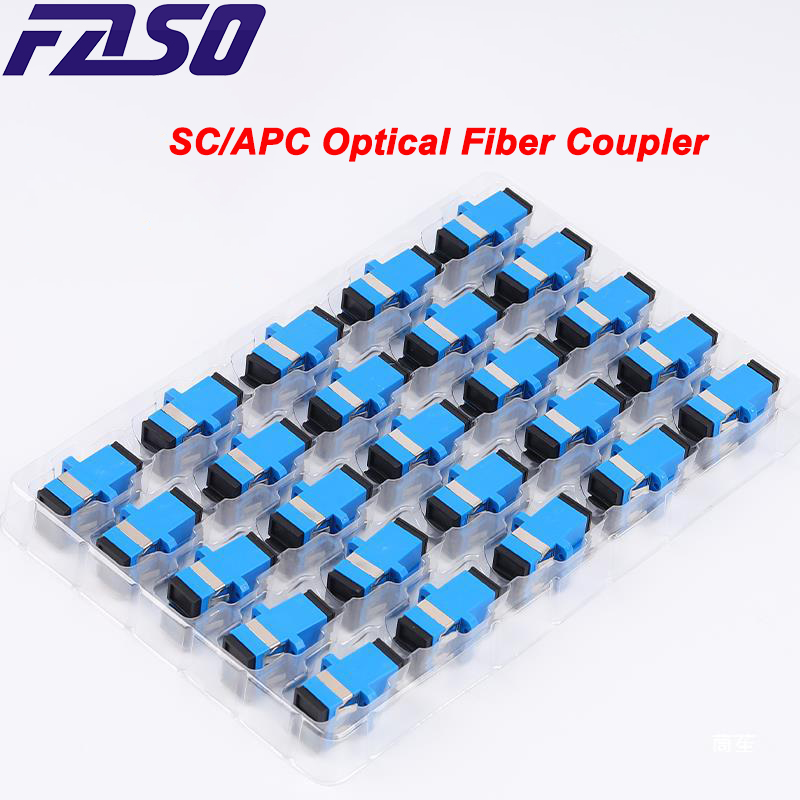 FASO 100/200/500 個 SC UPC シンプレックスシングルモード光ファイバーアダプター SC 光ファイバーカプラー SC APC ファイバーフランジ SC コネクタ