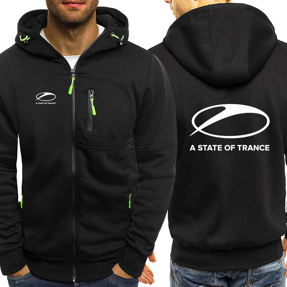 Armin Van Buuren A State Of Trance メンズ 3 色のジッパー フード付きスウェットシャツは、春と秋のパーカー ジャケットに適しています。