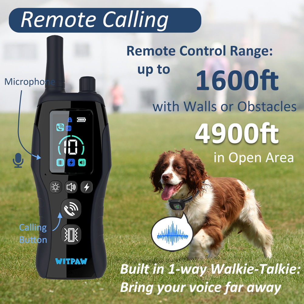 犬のトレーニング首輪 6500FT リモート付き 革新的な IPX7 防水 4 つのトレーニングモード付き すべての品種向けの充電式 E カラー